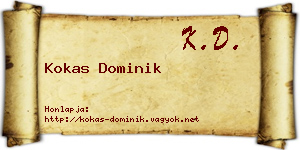 Kokas Dominik névjegykártya